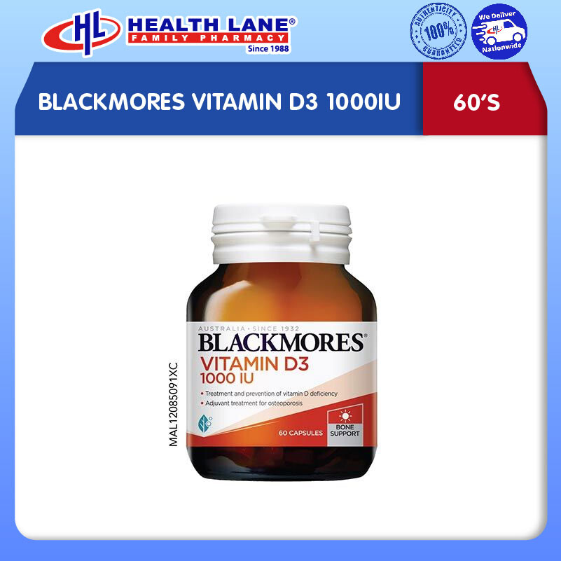 BLACKMORES VITAMIN D3 1000IU (60'S)